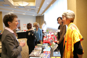 Book Publishing Boot Camp guests mingle with the exhibitors